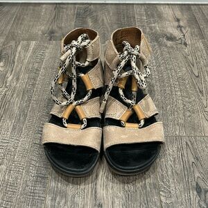 Sorel Leather Lace Up Sandals